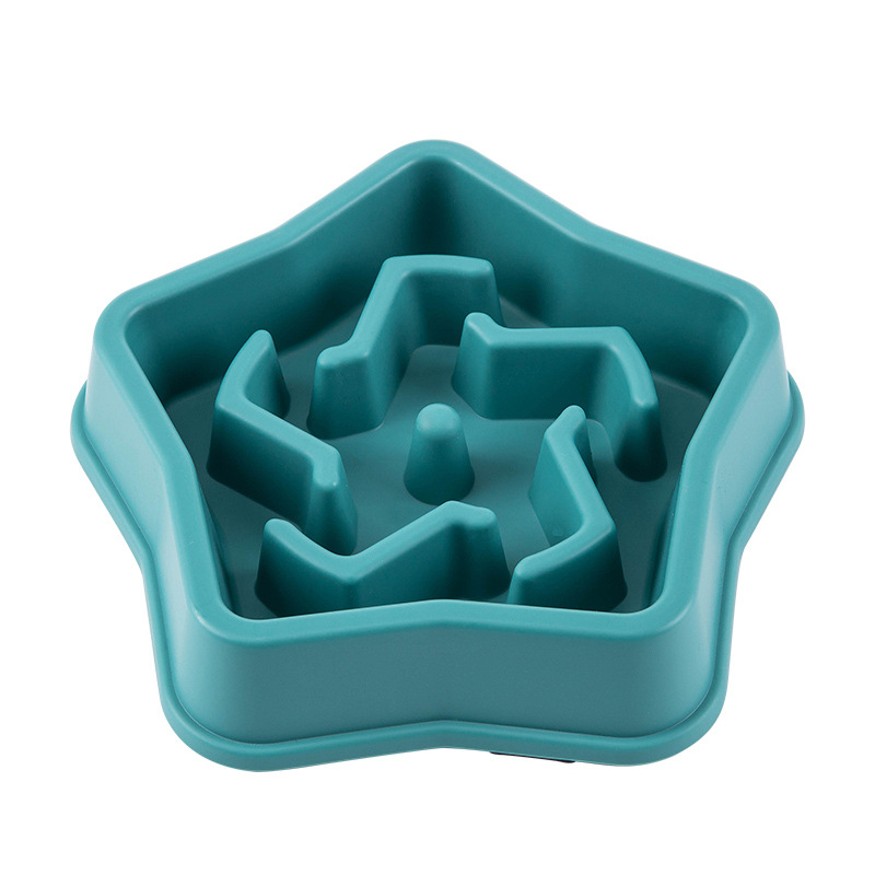 1PC Five pointed Star Pet Dog  - огляд і ціна Slow Feeder Dog Bowl