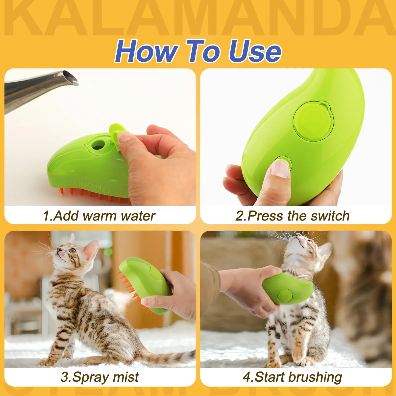 3-in-1 Steamy Brush for Pet Ca - огляд і ціна Pet Supplies Grooming Hours