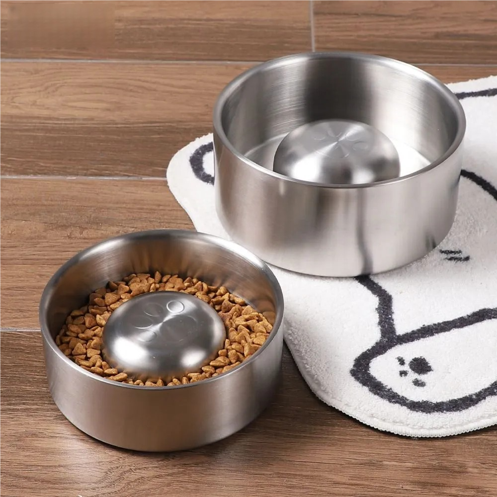 Stainless steel dog slow feede - огляд і ціна Slow Feeder Dog Bowl