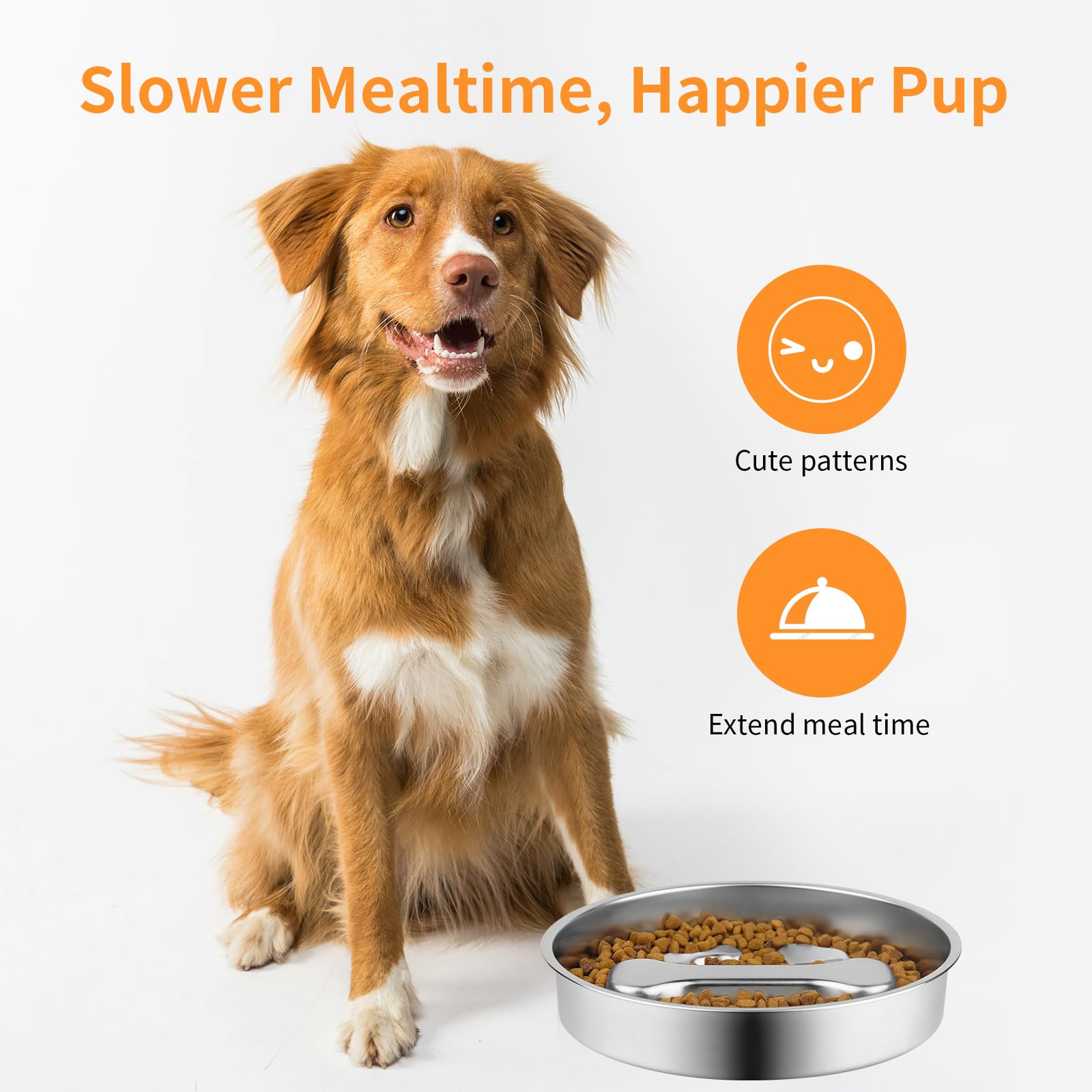 Slow Feeder Dog Bowl, Metal No - огляд і ціна Slow Feeder Dog Bowl