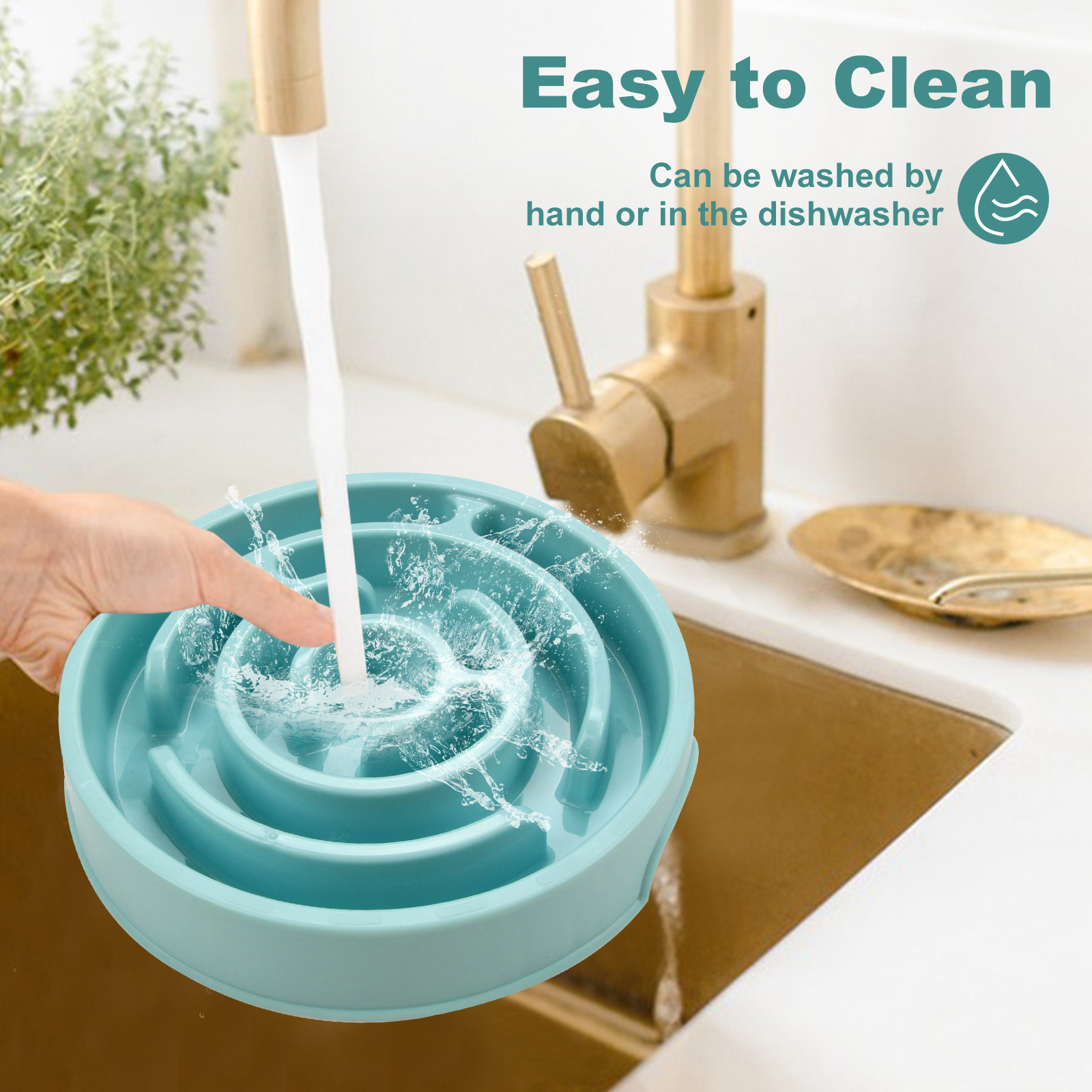 Pet Slow Food Bowl - Non slip  - огляд і ціна Slow Feeder Dog Bowl
