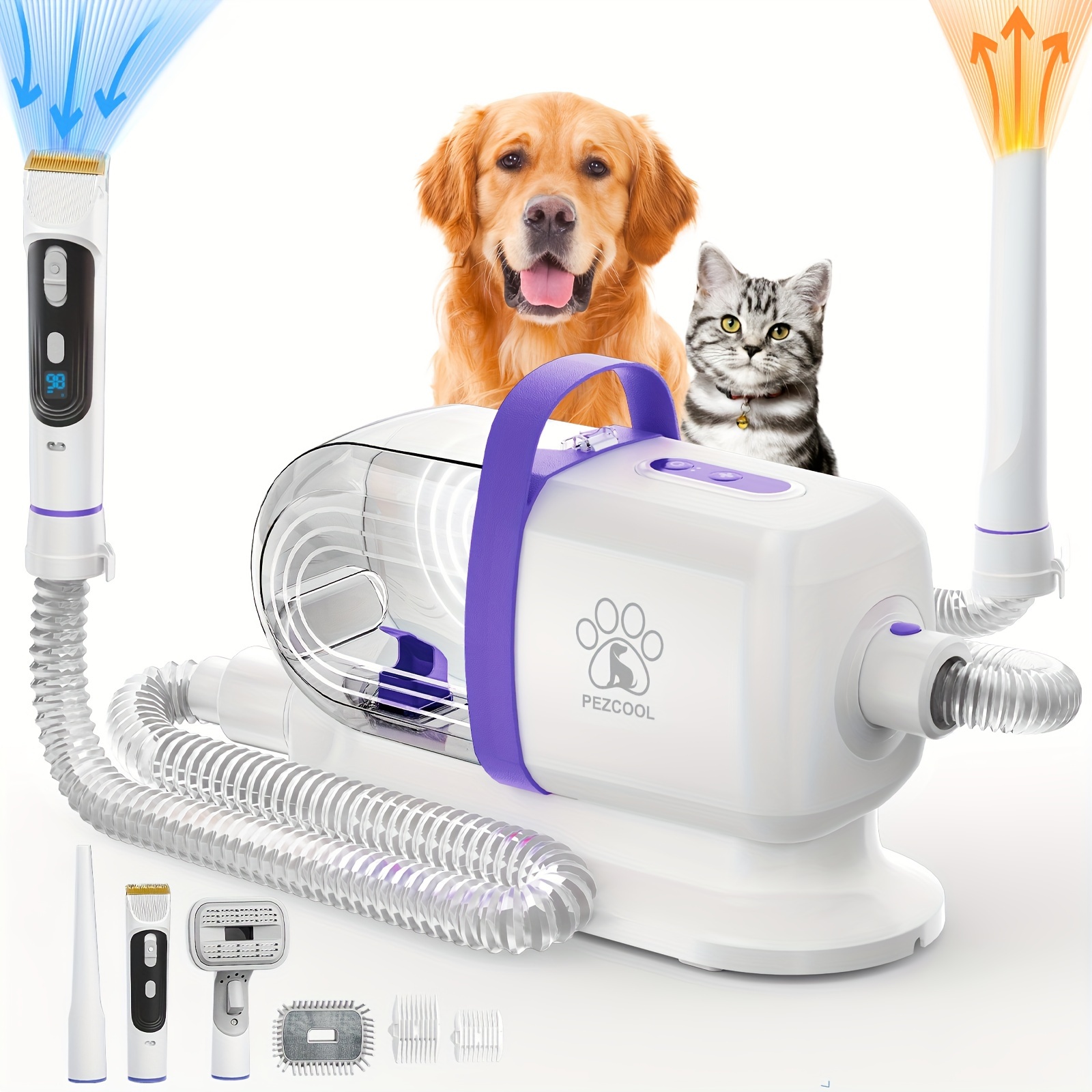8-in-1 Dog Grooming Vacuum for - огляд і ціна Pet Supplies Grooming Hours