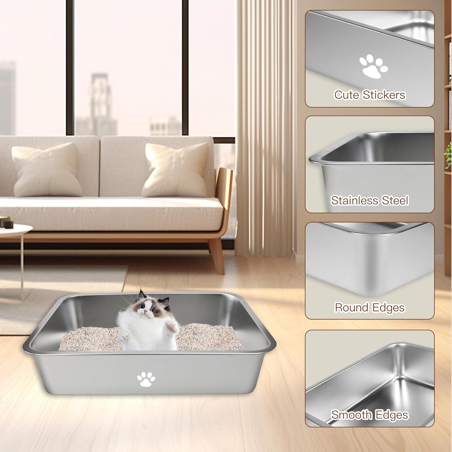 Stainless Steel Cat Litter Box - огляд і ціна Pet X Supplies & Tack Reviews