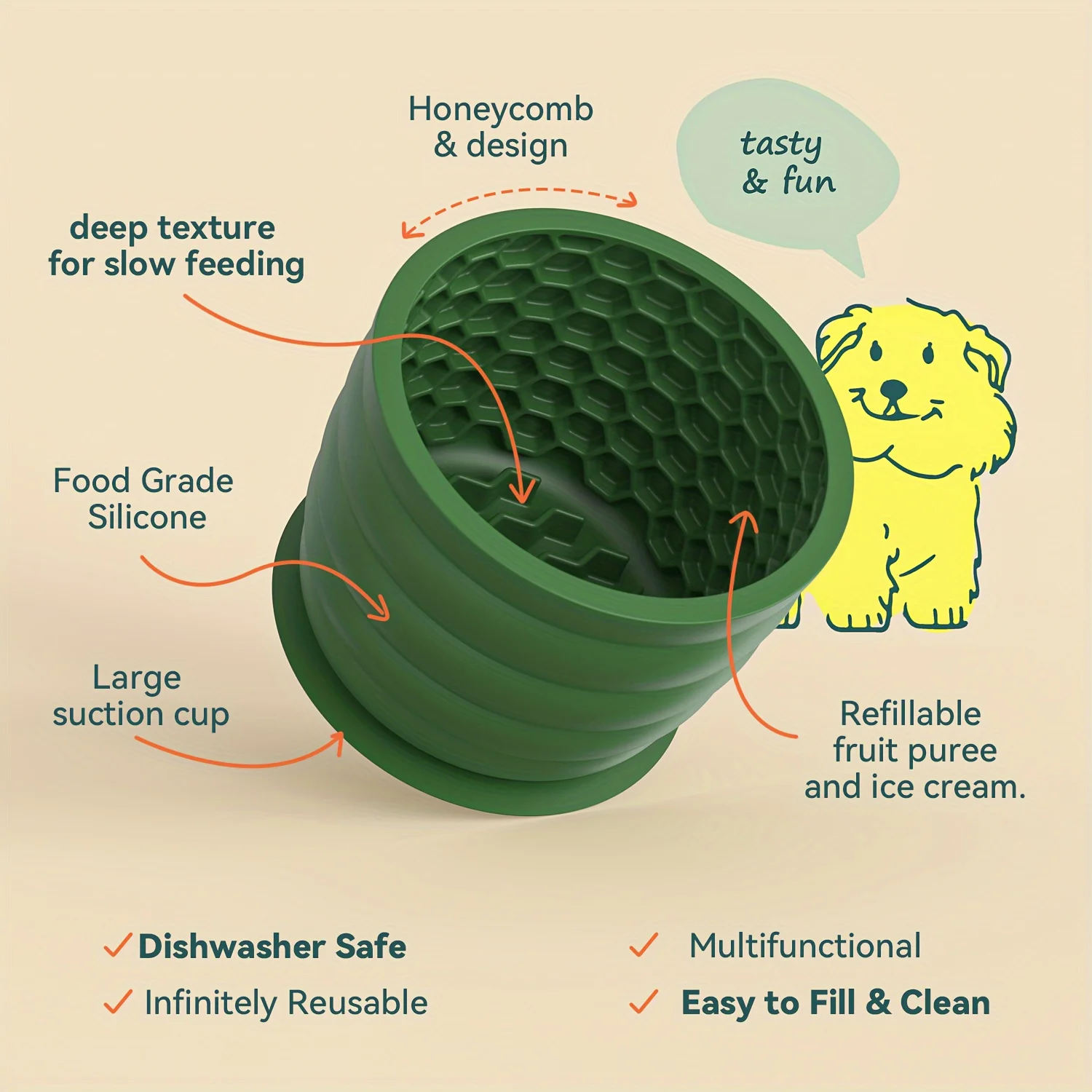 Silicone Slow Feeder Dog Bowl  - огляд і ціна Slow Feeder Dog Bowl